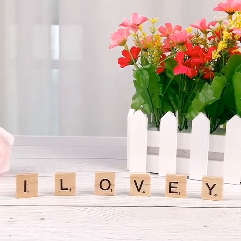 26pcs Wooden English Alphabet Letter Set DIY Create Ornaments for Photo Shooting Photography Background Accessories fotografia