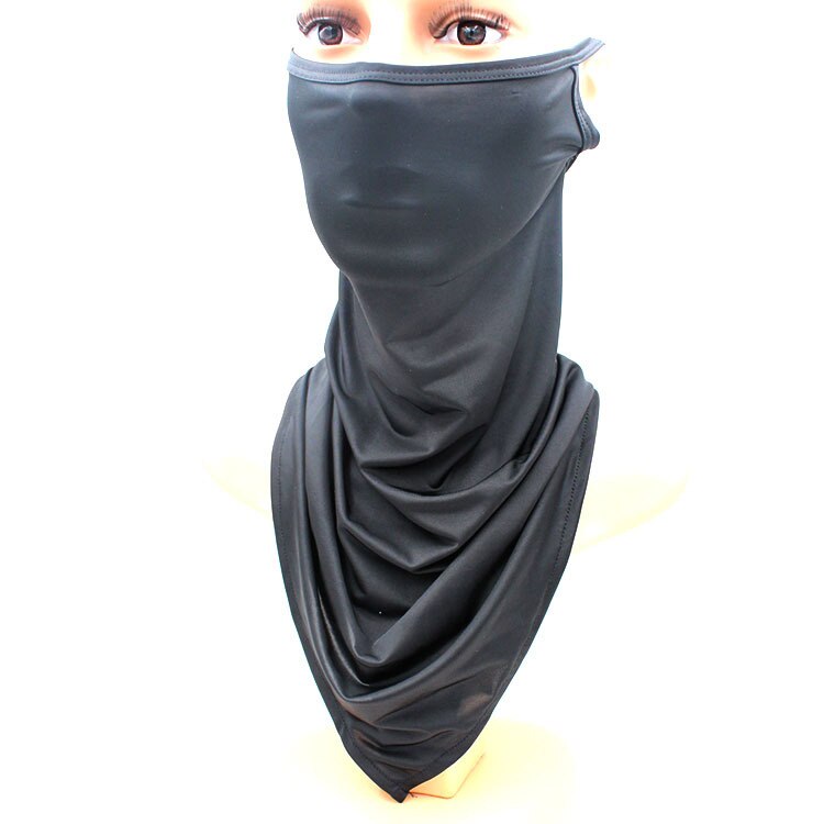Magisk triangel pannband is siden mask andas utomhus cykling hängande öron halsduk brokig balaclava halsduk: Y03