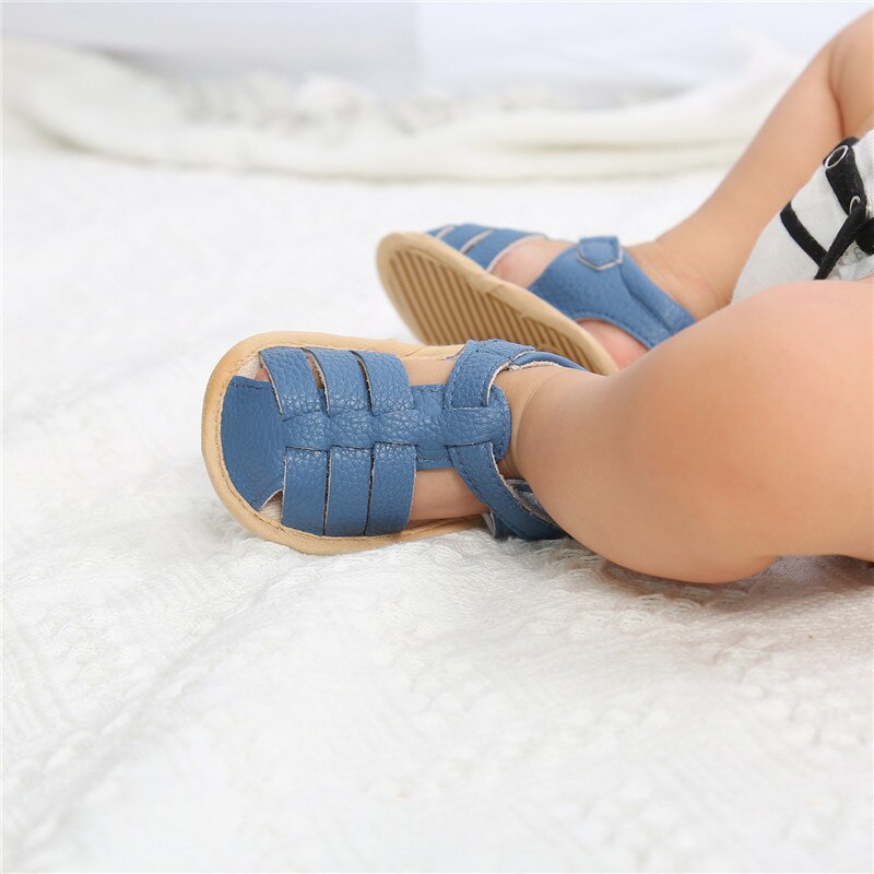 Mode Pu Baby Antislip Sandalen Zomer Kinderen Jongens Meisje Gesloten Teen Wandelschoenen 0-18 Maanden Baby sandalen Детские Сандалии