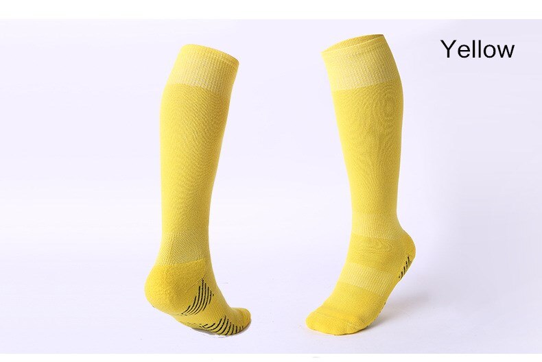 Children Sports Soccer Socks Pure Color Knee-High Boy girls Deodorization Towel football compression Sock for kids