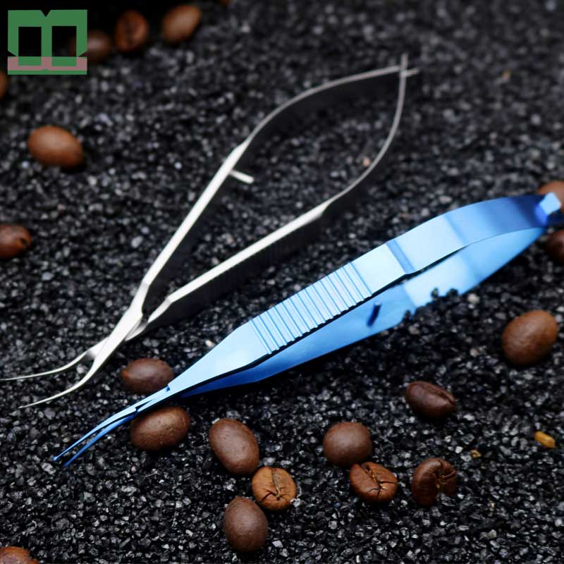 The duck mouth tweezers Lens transplantation stainless steel titanium alloy 12cm Cataract Surgery ophthalmic instruments