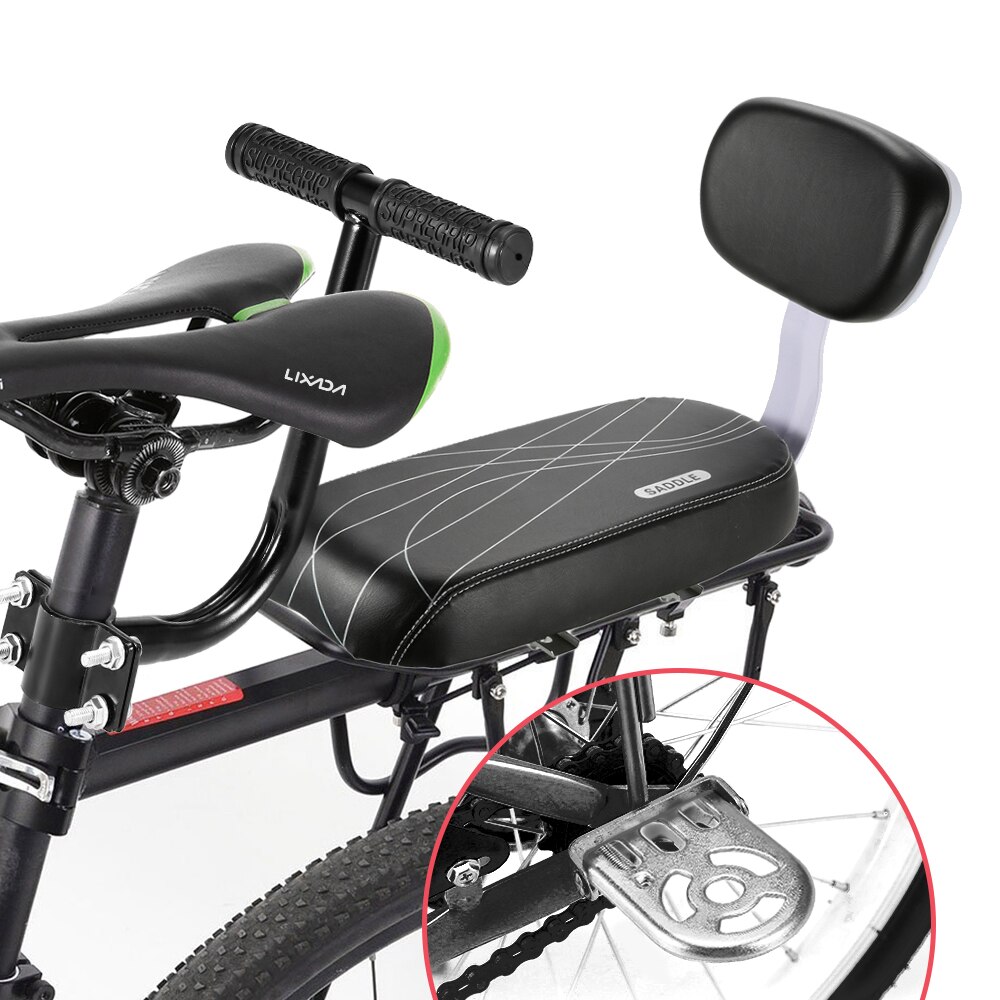 Zyklus Zubehör Teile Bicicleta Fahrrad Rückseite Sitz Sattel Fahrrad Art Sitz Mit Rückenlehne Mit Griff Armlehne Fußstütze Pedal