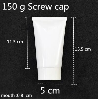 100 pcs Trasporto Libero 50 100 120 150 200 g Bianco Imballaggio di plastica Tubo Bottiglia di Vibrazione Tappo di Gel crema lozione contenitore vuoto di tenuta