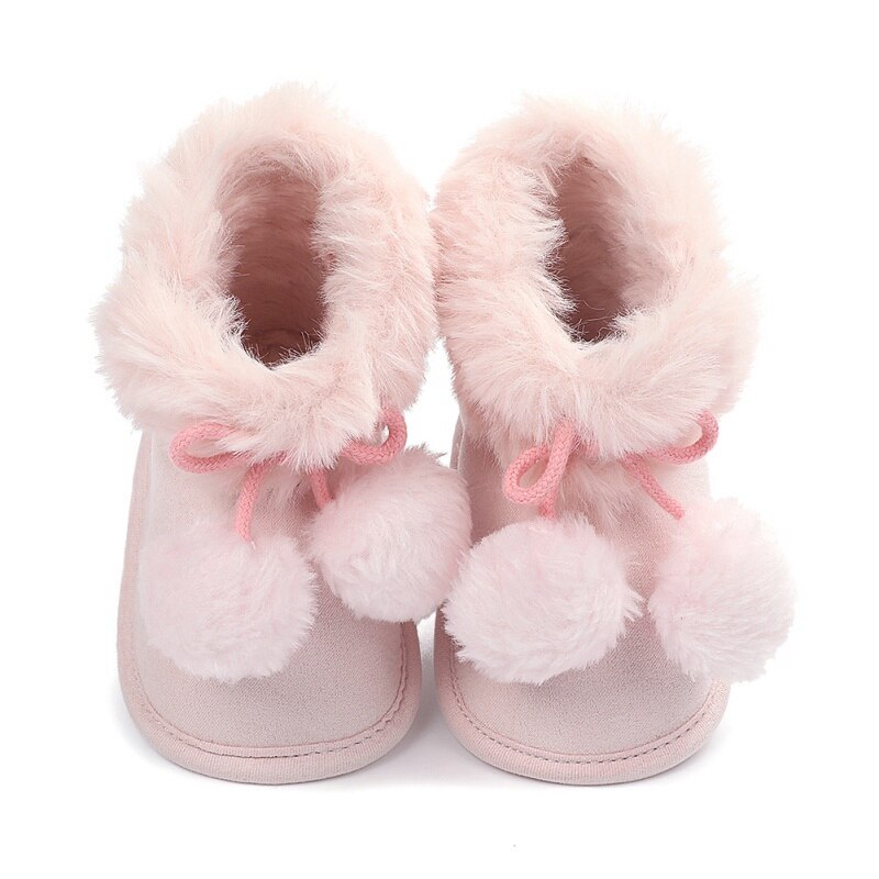 Baby Schoenen Winter Zuigelingen Baby Meisje Laarzen Mode Katoen Laarzen Casual Babyschoenen Boot Antislip Zachte Tong Schoenen fit 0-18M: Roze / 13-18 months