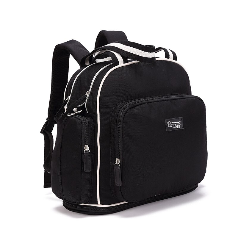 Sac à langer USB pour maman, sac à dos de de grande capacité pour bébé, sac de voyage de styliste pour soins de bébé: Black