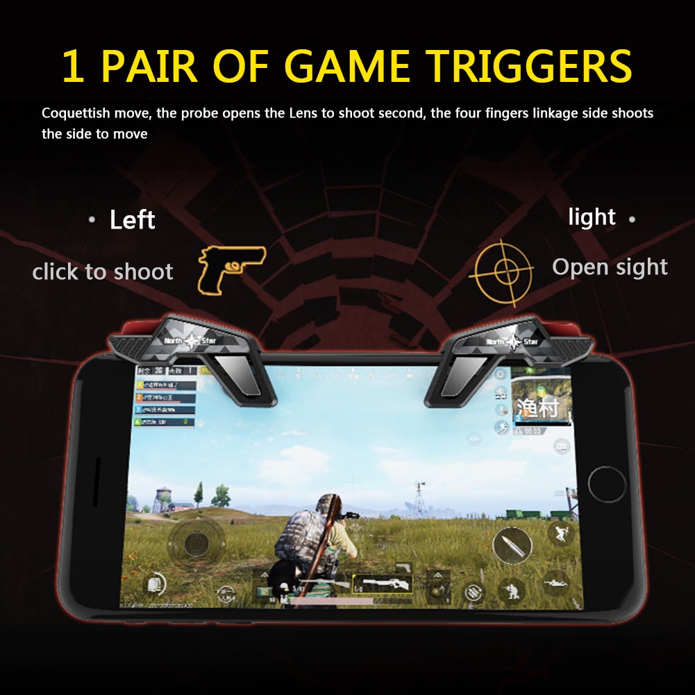 1 Paar Praktische Multi-Functionele Duurzaam Classic Mobiele Telefoon Game Fire Knop L1 R1 Doel Sleutel Shooter Trigger Controller