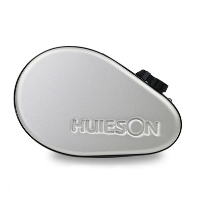 Huieson Pu Lederen Tafeltennis Racket Bag Hard Duurzaam Ping Pong Bat Paddle Case Draagbare Waterdichte: Silver