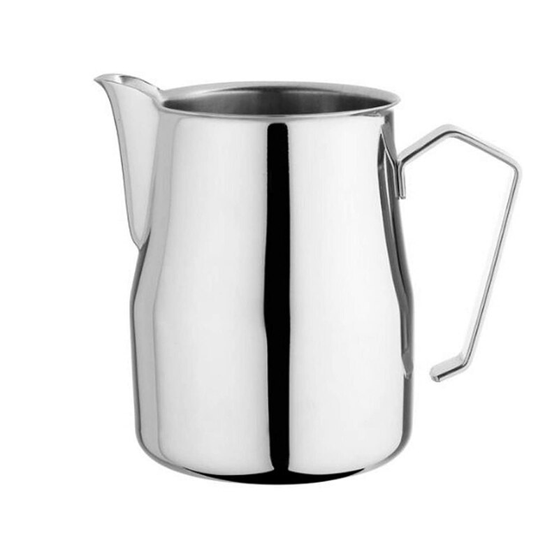 Rvs Opschuimen Melk Pitcher-Espresso Dampende Melk Opschuimen Cup, Perfect voor Latte Art: Zilver / 350ml