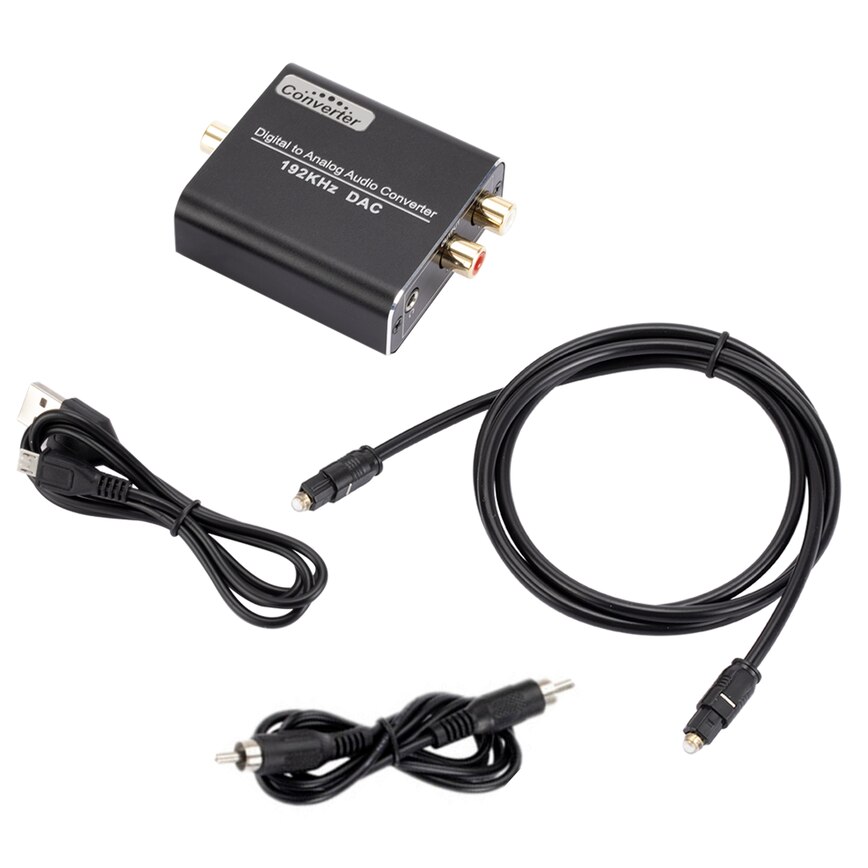 3.5Mm Jack Digital To Analog Audio Converter Coaxial Optical Fiber Aux Rca L / R Converter Spdif Digital Audio Decoder Amplifier