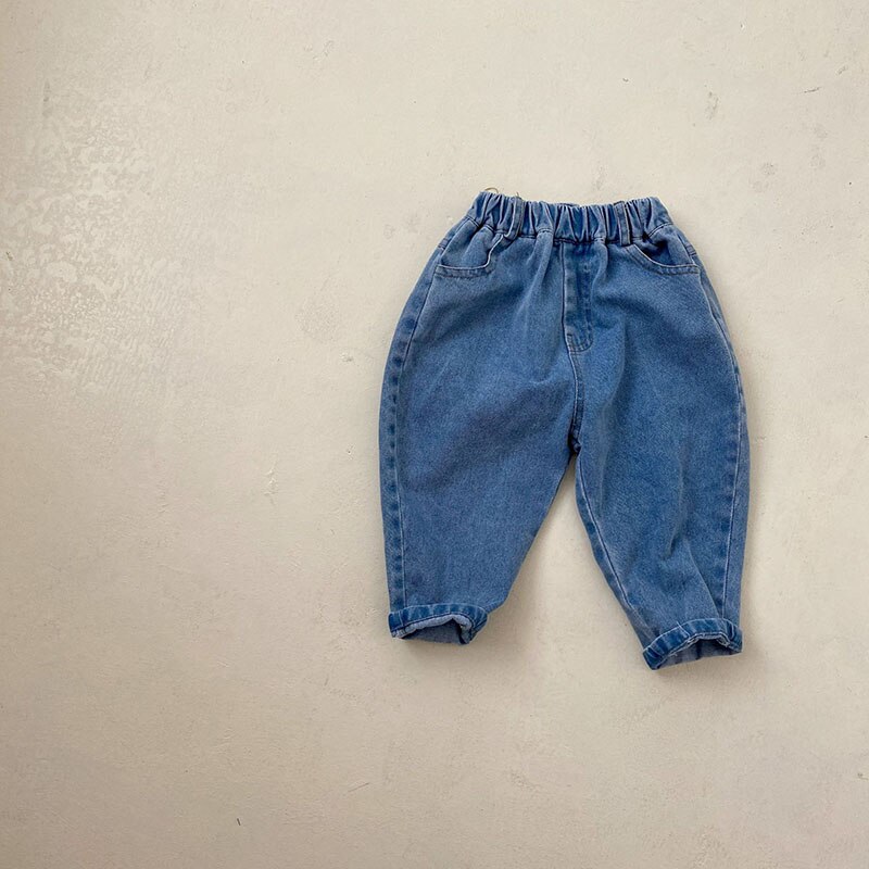 MILANCEL – pantalon en Denim pour enfants, vêtement décontracté en coton, carotte, printemps 2022
