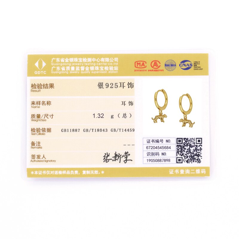 Pendientes ROXI de aro de guepardo animales para mujeres, hombres, , de cumpleaños, cartílago arete de plata 925, joyería, Pendientes