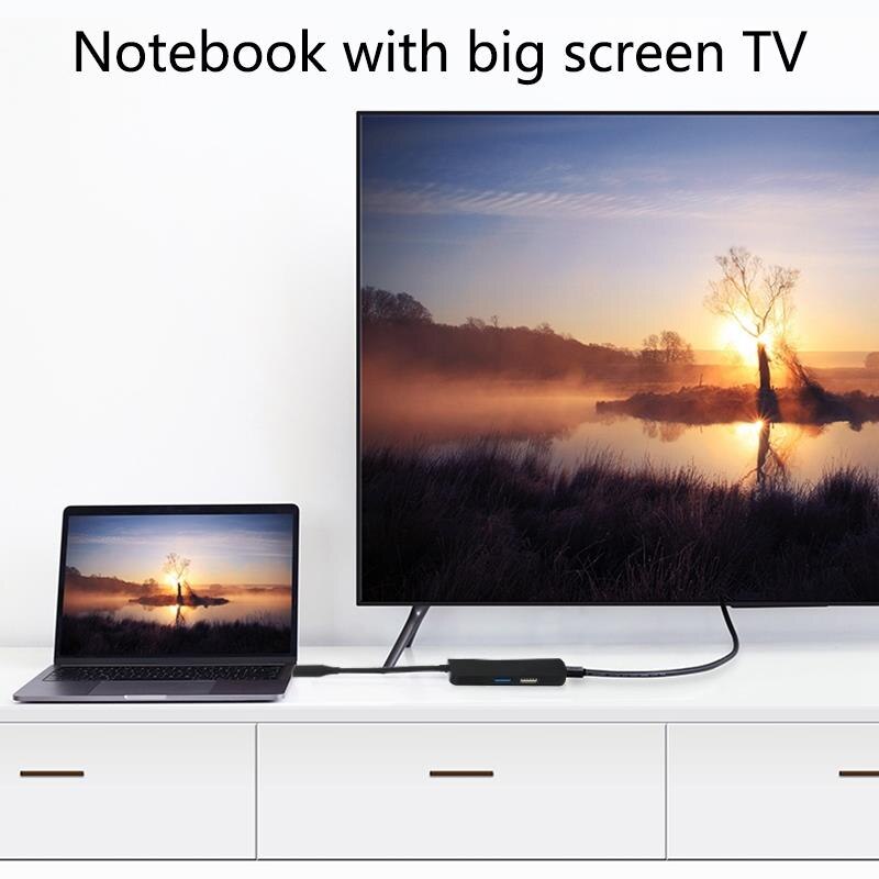 Hub Tpye-C To Micro-Usb 3.0 2.0 Hdmi Thunderbolt 4 Port Splitter Adapter Compatible For Macbook Pro Samsung Galaxy S9/S8/Note