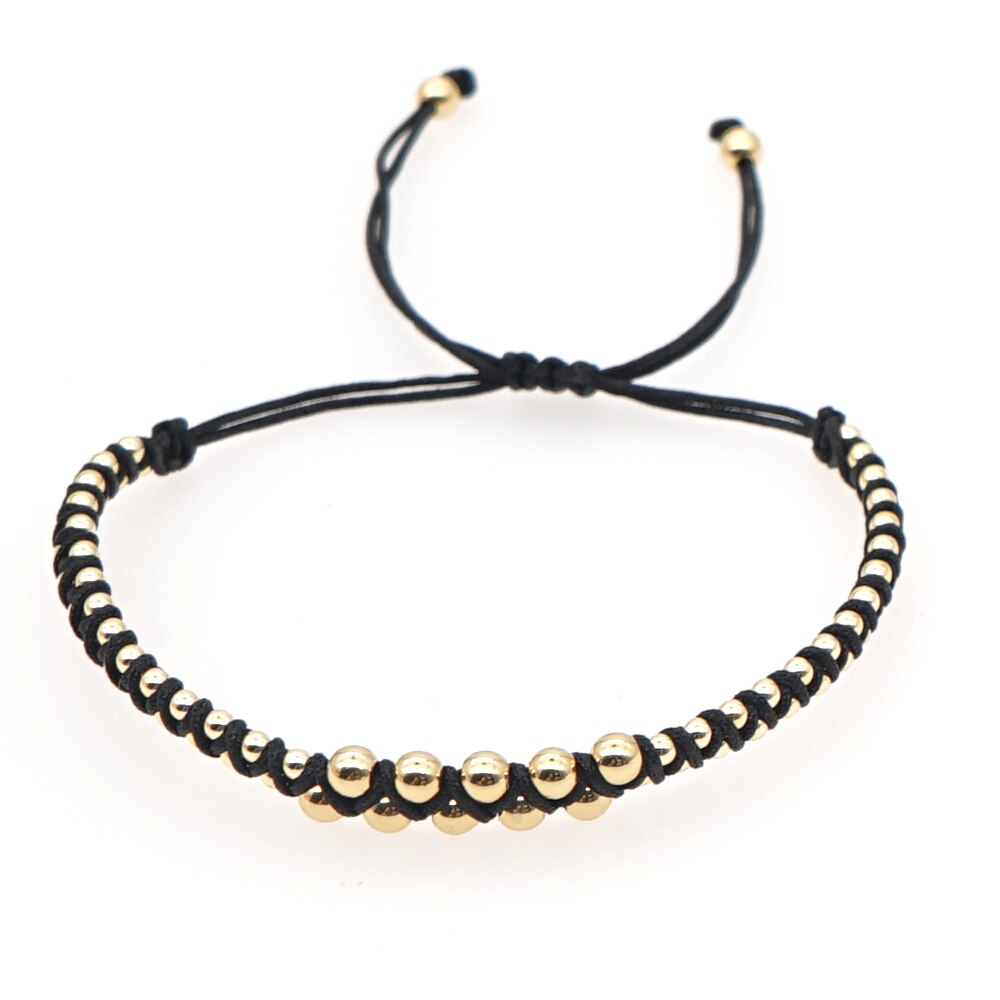 Go2 boho japanske gyldne perler armbånd reb flettet flettet vævet justerbar håndlavet ledning armbånd smykker til kvinder