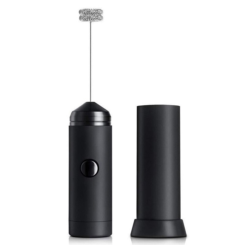 Milk Frother - Double Whisk Head, Handheld Battery Operated Electric Foam Maker For Bulletproof Coffee, Lattes, Cappuccino