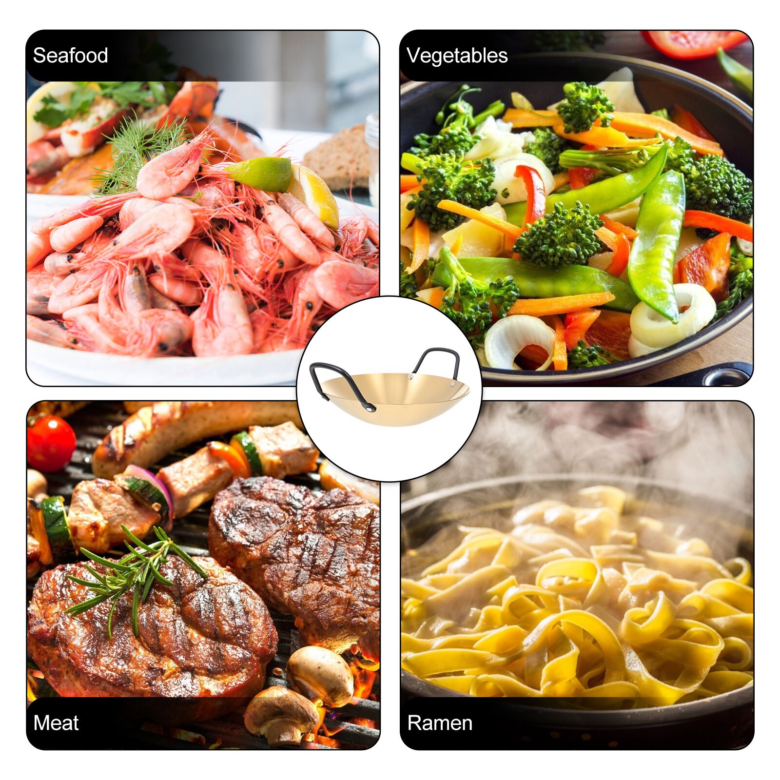 Korean Style Stainless Steel Dry Pot Non-stick Cooking Pot Kitchen Cooking Utensil