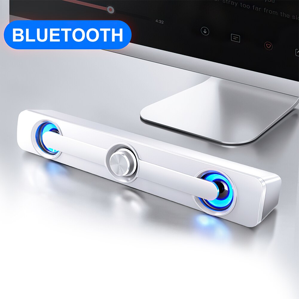 Wireless Computer Speakers 3D Surround Soundbar Bluetooth 5.0 Speaker Subwoofer Sound bar for Laptop PC Theater TV Aux 3.5mm: Bluetooth version 2