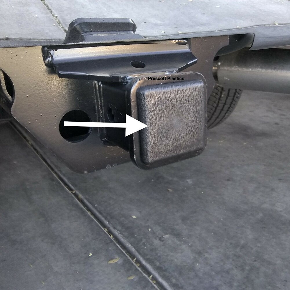 Rubber Tow Black Trailer Hitch Cover Dustproof Accessories Plug Cap Car Durable Universal 2 Inch Receivers Protector Replacement