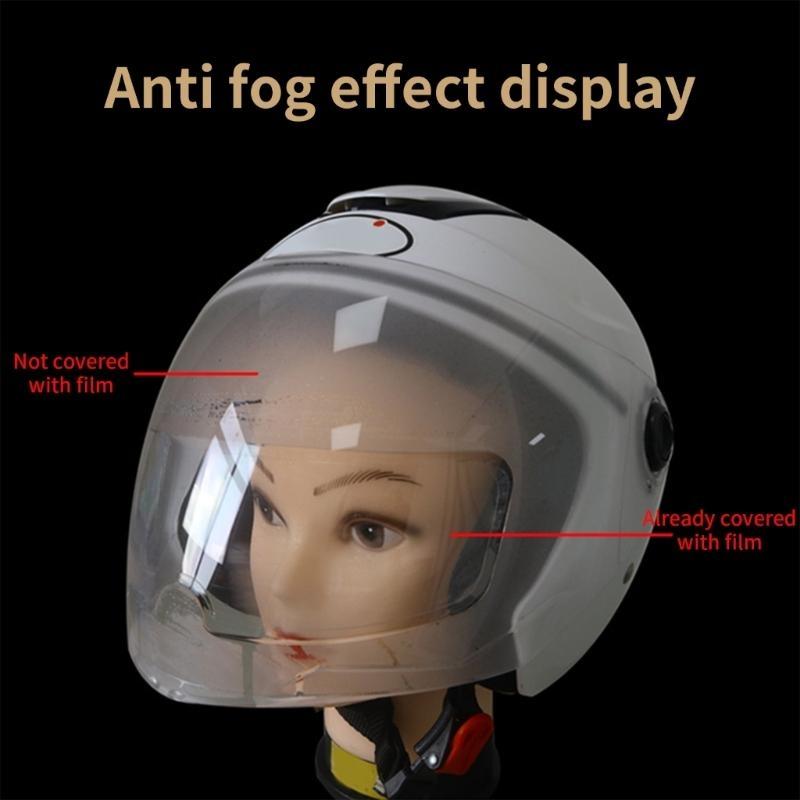 Doppelfunktion: Anti-Regen- und Anti-Beschlag-Folie, feuchtigkeitsbeständig, verbessert sterben Sichtbarkeit und Sicherheit während des Motorradfahrens für Helme