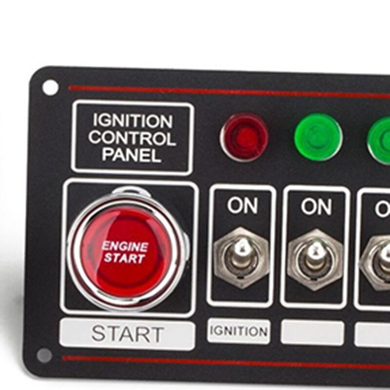 12V Ignition Switch Panel Engine Push Button LED Toggle Racing Auto