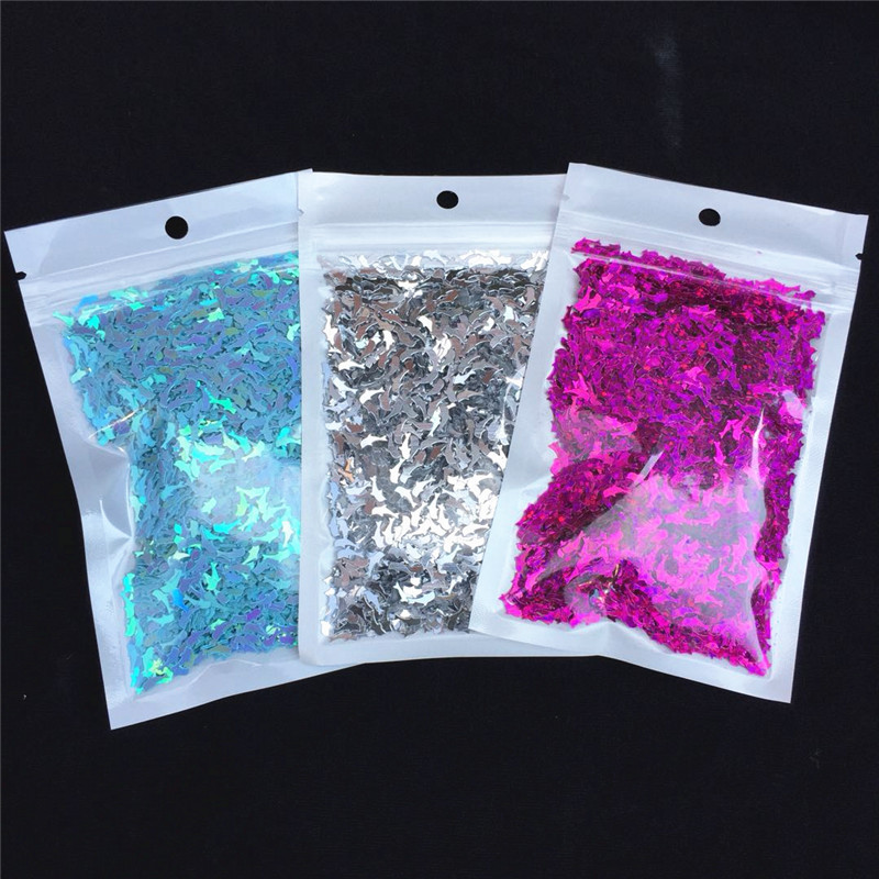 15g/Pack 2*7mm Dolphin Sequins Glitters Particles Accessories Slime Toy For Nails Art Tips/Balls Filler For Slime DIY Supplies