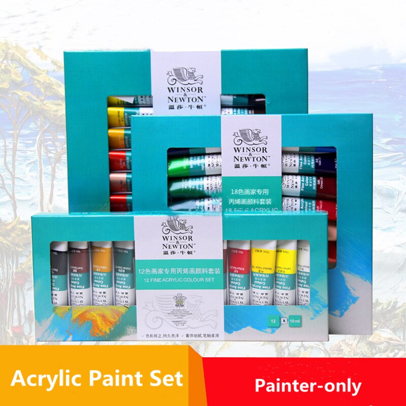 10ml 12/18/24 Kleuren Professionele Acryl Verf Set Hand Geschilderde Muur Schilderen Textiel Verf Felgekleurde art Supplies