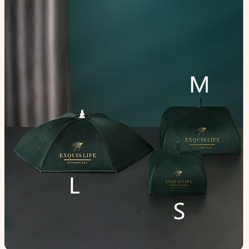 Winter Insulation Meal Cover Food Velvet Cloth Dust Vegetable Cover Folding Table Cover Kitchen Food Covers Umbrella