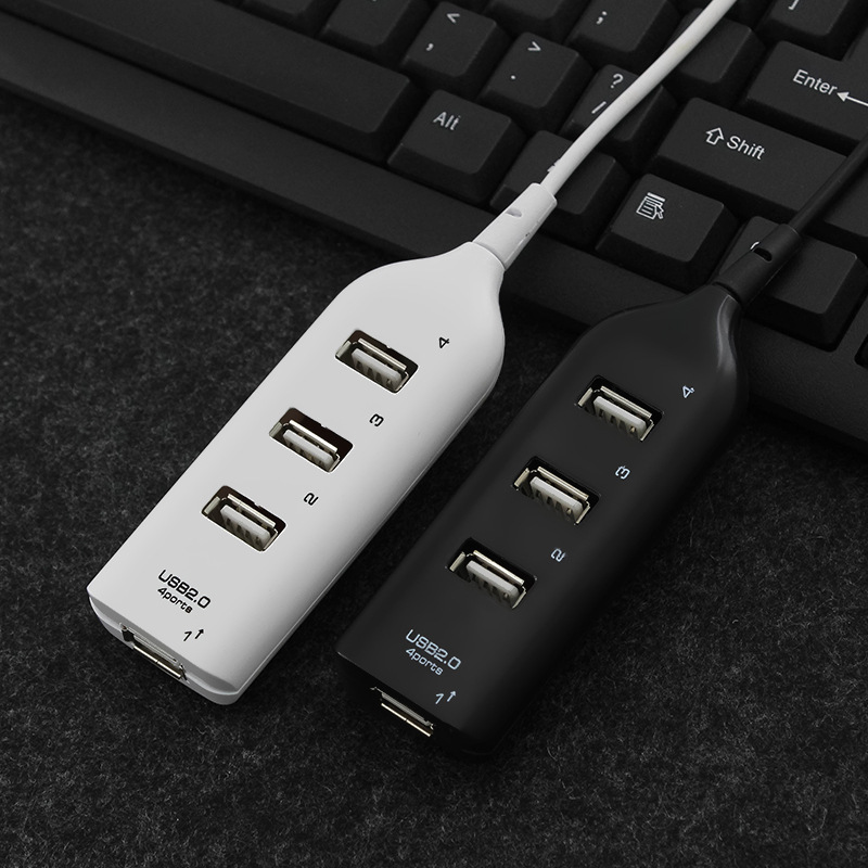 Przenośny 4 Port wielu rozdzielacz Hub na USB o wysokiej prędkości USB 2.0 wiele Expander do laptopa PC komputer przenośny akcesoria