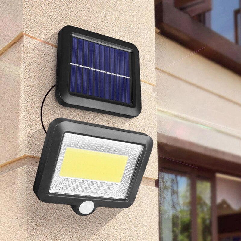 Cob Led Solar Wandlamp Pir Motion Sensor Schijnwerper Waterdichte Outdoor Tuin Lamp Voor Tuin Inrichting Pathway Straat Solar Lamp