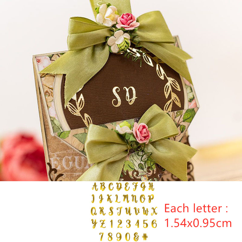 Letters Alphabets Borders Wreath Frames Metal Foil Plates for DIY Scrapbooking Letterpress Embossing Paper Cards Crafts: Picture 10