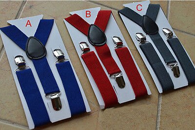 Bebê meninos meninas clip-on suspensor y-back criança suspensórios elásticos 8 cores acessórios gerais