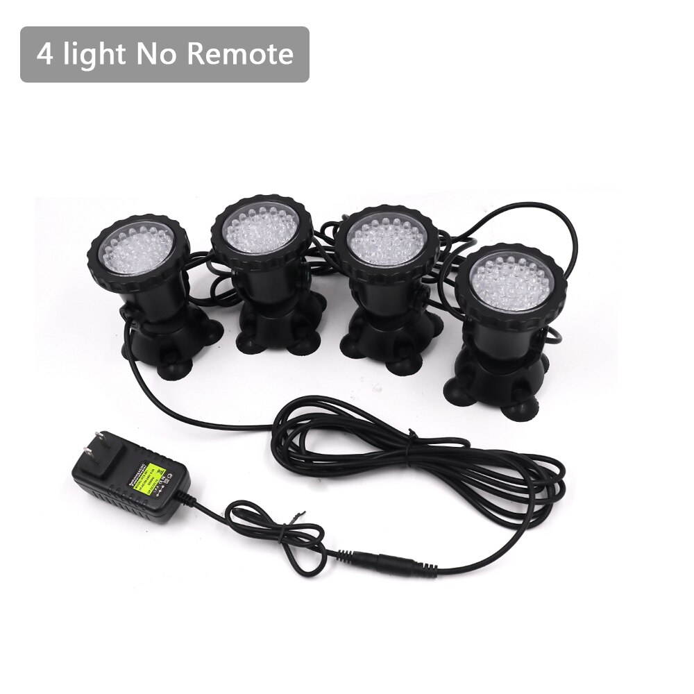 Luz LED subacuática RGB IP68, lámpara de acuario impermeable, 36LED, luz de punto de paisaje para piscina, tanque, fuentes, estanque de agua: Color blanco cálido / 0-5 W