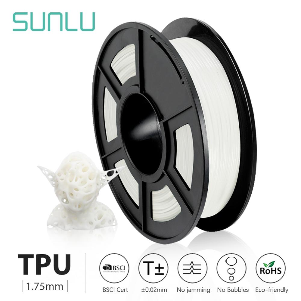 Sunlu 1.75Mm 0.5Kg Tpu 3d Printer Filament Flexibele Tpu 3D Printing Filament Dimensionale Nauwkeurigheid +/- 0.02mm