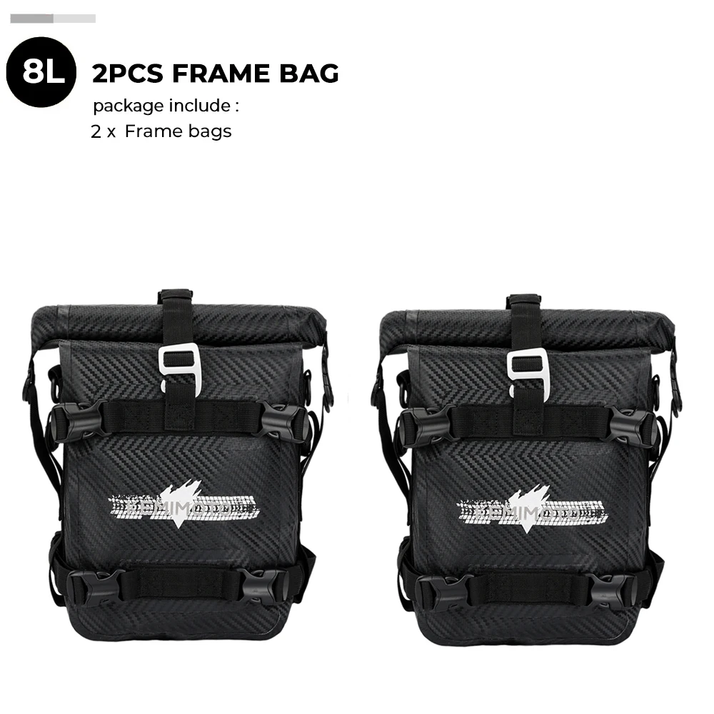 KEMIMOTO Borsa da moto Borse da coda in PVC impermeabile Borsone da coda riflettente Borsa da sella per bagagli asciutti Borsa da esterno per BMW per Yamaha: pallido rosa grigio