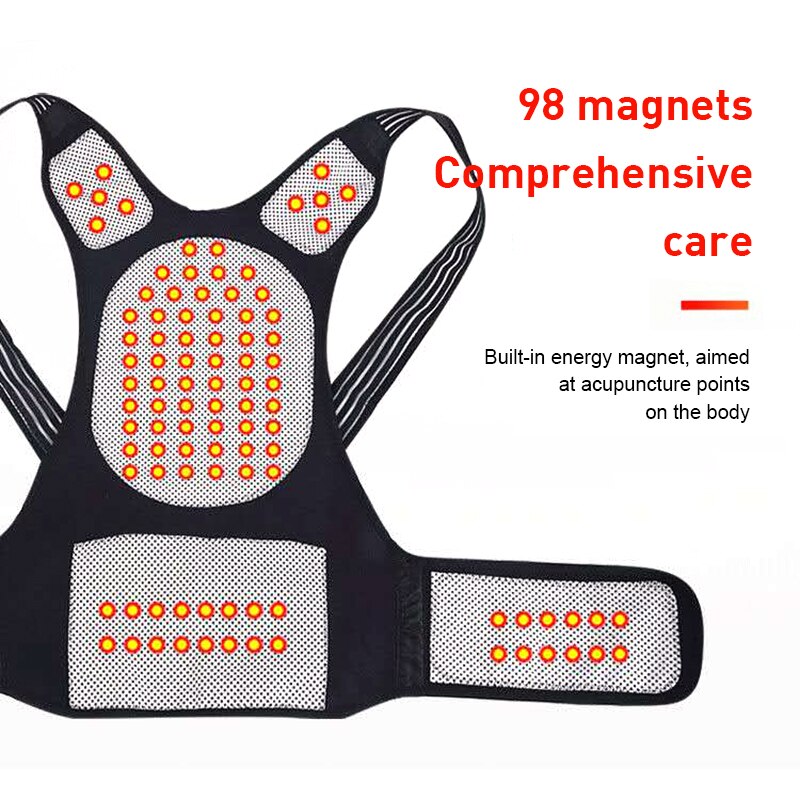 Tourmaline Vest Self Heating Brace Support Belt Magnetic Therapy Thermal Warm Waistcoat Spine Back Shoulder Lumbar Pain Relief
