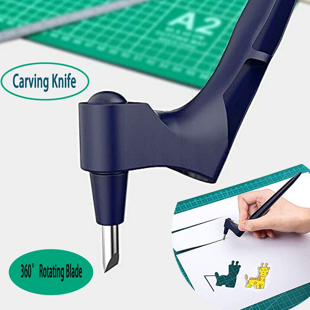Cuchillos para manualidades, herramientas de corte, cuchillo de tallado de papel, herramienta de corte de arte, cuchillo utilitario giratorio de 360 grados, álbum de recortes
