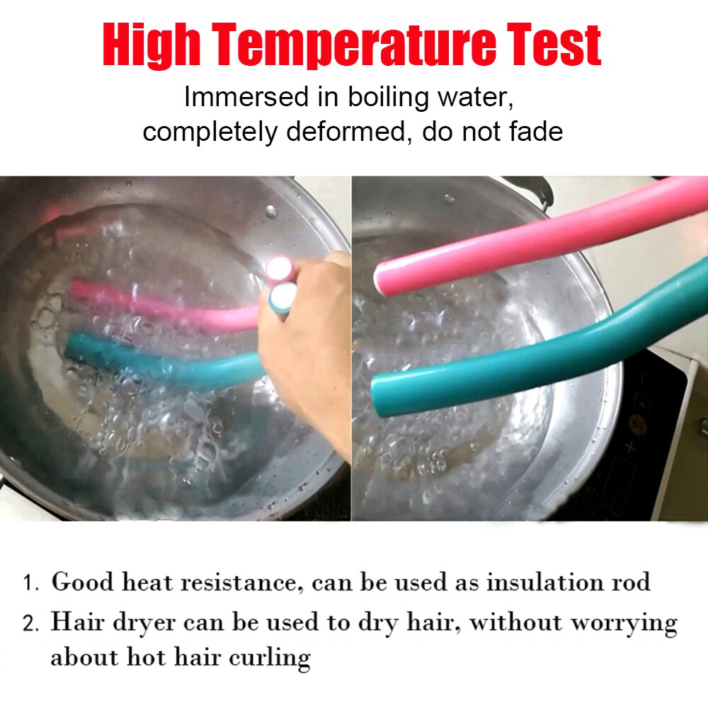 30 pcs/set 0.8cm Hair Curler Flexi rods Soft Foam Bendy Hair Roller Plastic Hair Curling Magic DIY Styling Tools For Hairstyle
