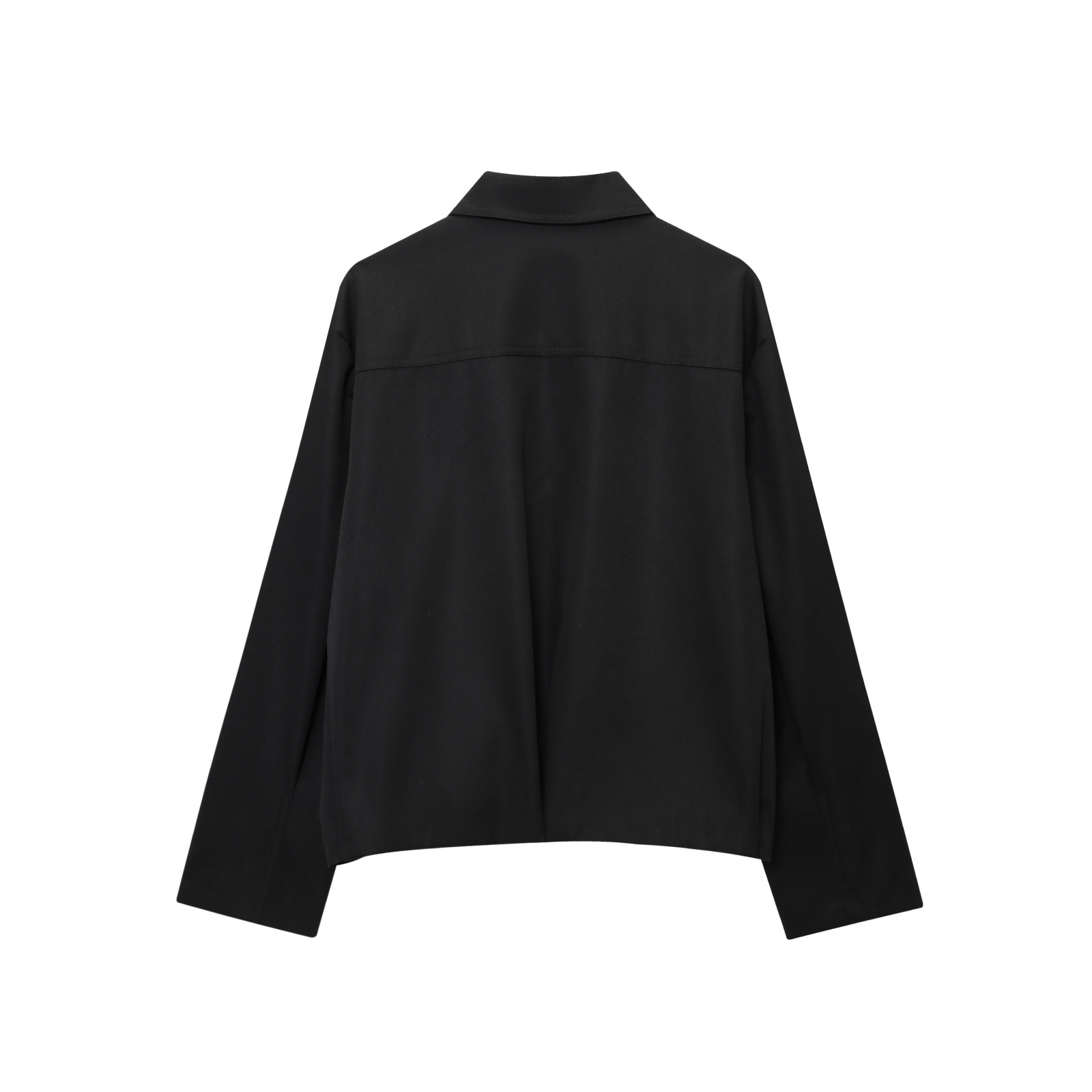 Efterårsfrakker med nedadgående krave damejakker street casual top langærmet lynlåsjakke dame