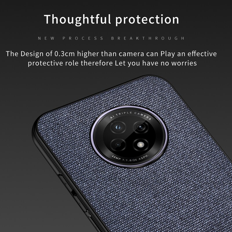 Stof Case Voor Huawei Y9A Case Luxe Soft Tpu Siliconen Doek Hard Pc Plastic Back Cover Voor Huawei Y9A Coque schokbestendig Fundas
