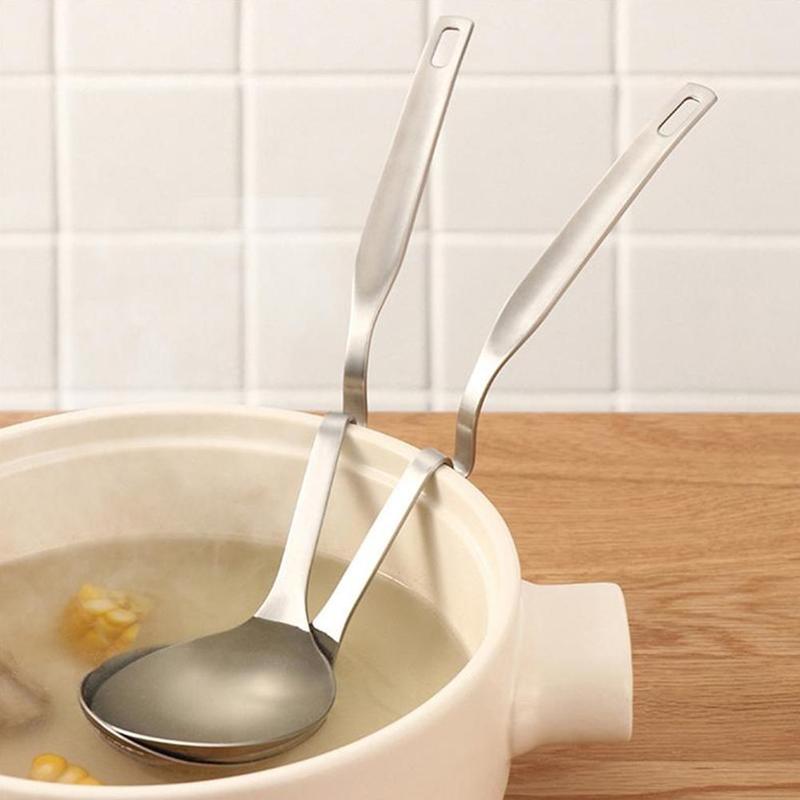 Cuchara ranurada de acero inoxidable con en forma de Z, cuchara para sopa, colador, olla , filtro de cazo, utensilios de cocina