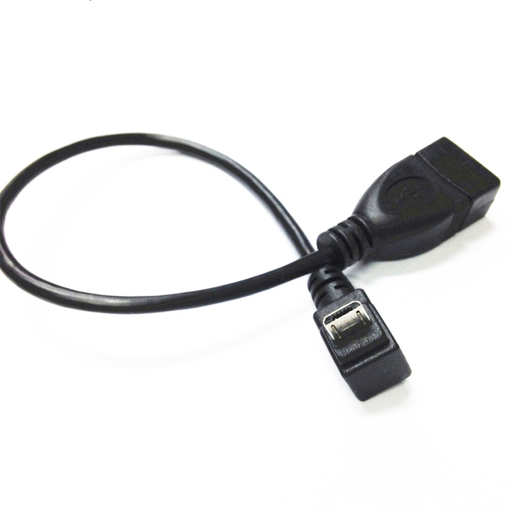 90 graders vinkel usb 2.0 a hun til mikro 5 ben usb b han retvinklet otg kort adapter kabel