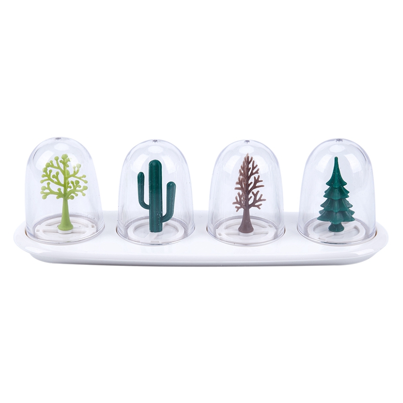 8Pcs Kitchen Supplies Four Seasons Plant/ Four Animal Spice Jar Seasoning Bottle Salt Sugar Pepper Shaker Cooking Tools