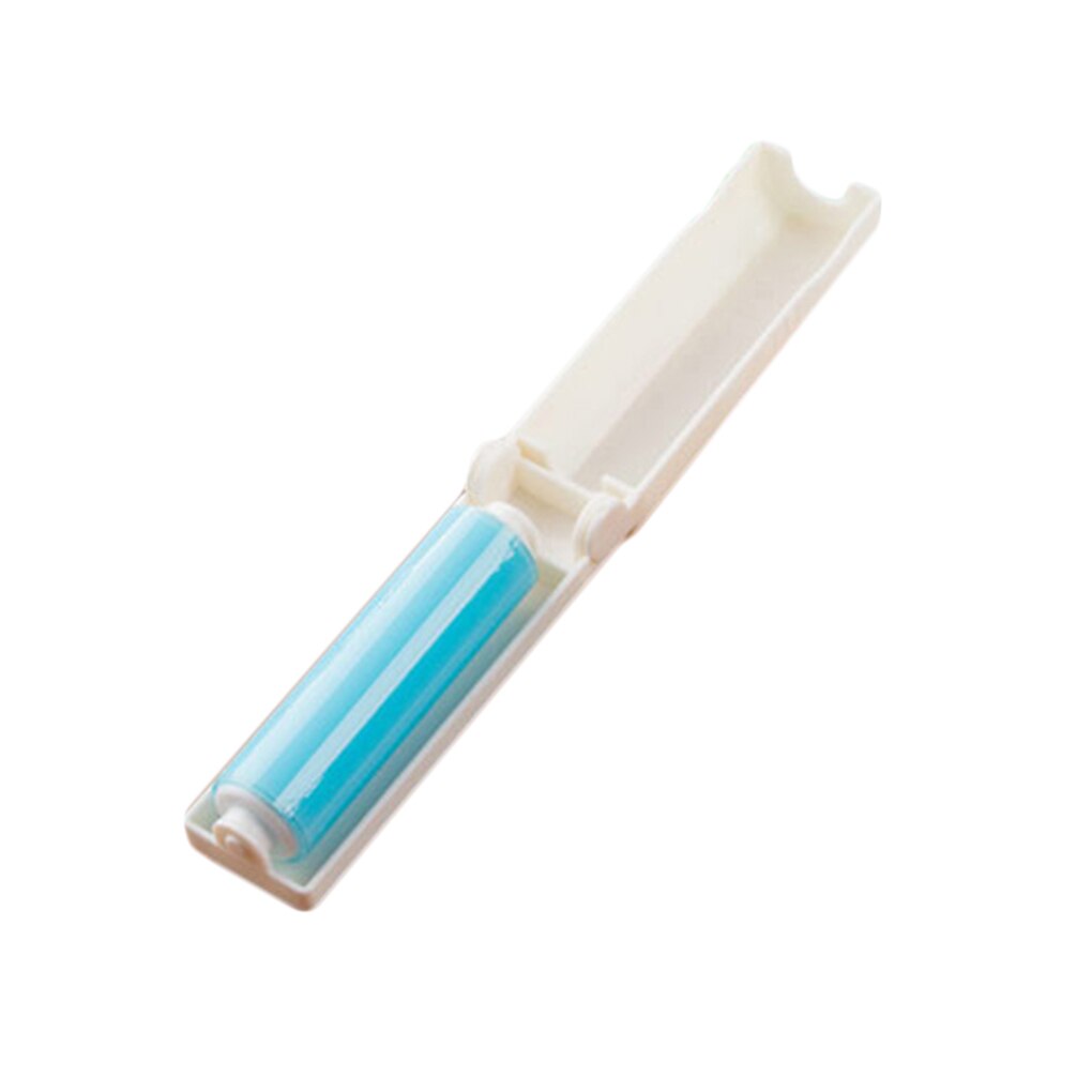 Dust Collector Clothes Fluff Dust Collector Dust Drum Lint Roller Folding Drum Brush Hair Sticky Washable Portable: blue