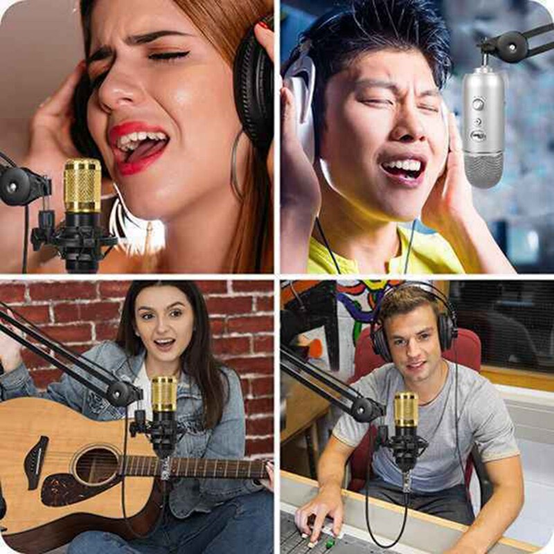 Mic Boom Arm Stand,Adjustable Game Microphone Boom Scissor Arm Stand with Cable Ties for Blue ,Snowball,Other Mics