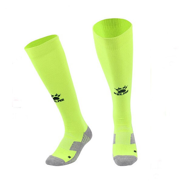 KELME Sport Socken Männer Fußball Socken Anti Slip Fußball Socken Baumwolle Strümpfe Gute Atmungsaktiv Männlichen K15Z908: M / Neon