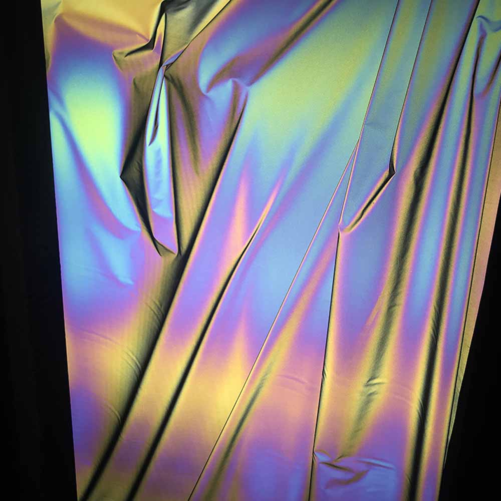 Regenboog Reflecterende Stof Holografische Stof Mermaid Stof Zilver Mode Nachts Voor Kleding Patchwork Naaien Art