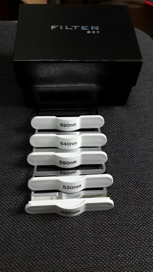 Filtro ipl, 430nm/480/530/560/590/640nm/690nm, filtros shr ipl,