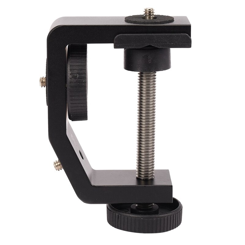1 Pcs Multifunctionele Aluminium Clip UNC1/4 Inch Schroef C Stand Clamp & 1 Pcs Verstelbare Gedraaid Monitor Beugel stand