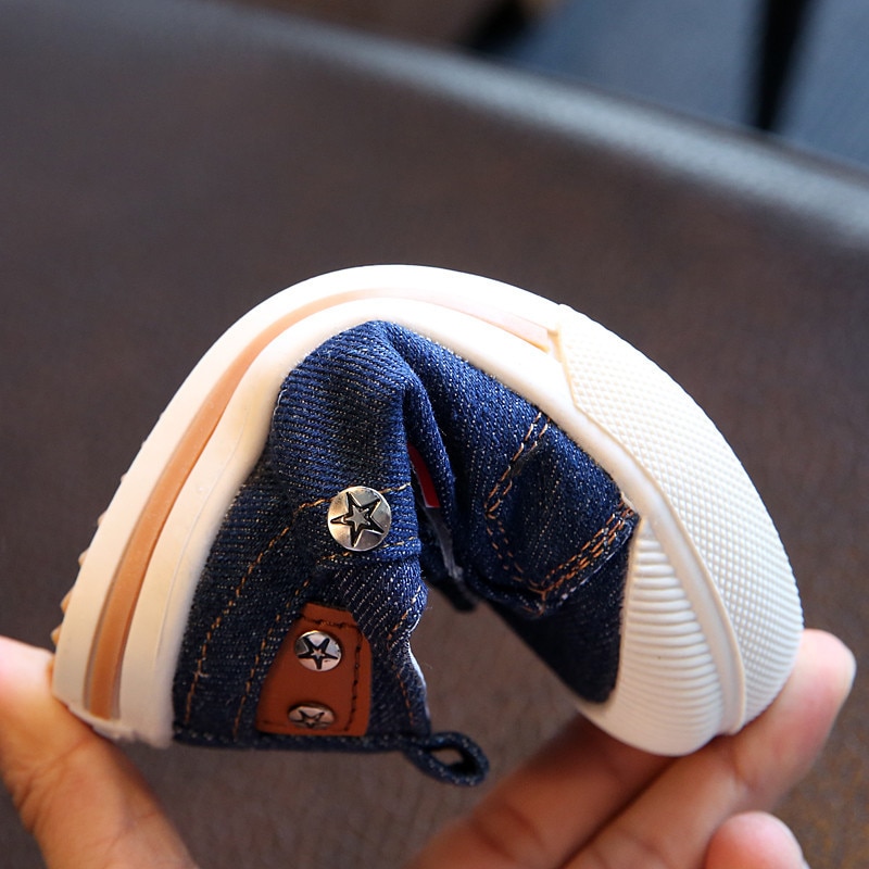 Rea jean babyskor canvas mjuk söt baby flickor pojkar skor krok&slinga fritid spädbarn tennis baby sneakers