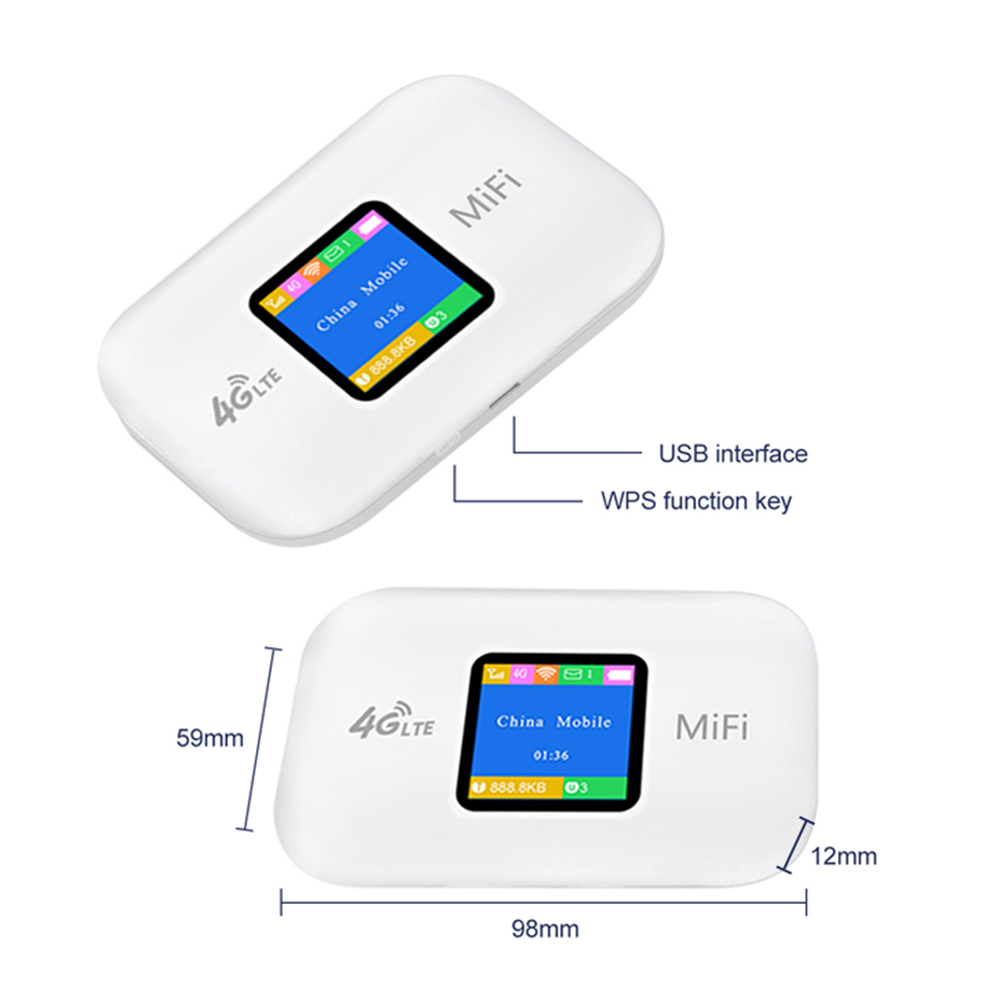 4G/5G Lte Router bezprzewodowy 150Mbps przenośny kieszonkowy Router wi-fi kolorowy wyświetlacz LCD karty SIM Modem MiFi 3000mAh mobilny Hotspot WIFI