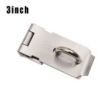 Hardware Door Bolt Silver Stainless Steel Padlock Buckle Screws Cupboards Lock: 3 Inches